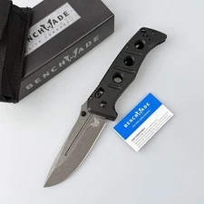 New Benchmade 275GY-1 Adamas Tactical CPM-CruWear Black G10 Handle Folding Knife