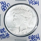 1924 BU UNCIRCULATED SILVER PEACE DOLLAR AUTHENTIC U.S. MINT FREE SHIPPING 5854