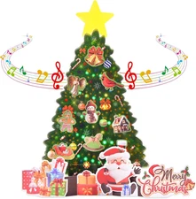 Pop up Christmas Cards with Lights and Music, 11 Inch Christmas Tree Design 3D 