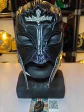 WWE Rey Mysterio Black Pro-grade Mask - Leather-look Material - Lucha Lads