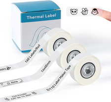3 Rolls D110 Label Maker Tape, Compatible with NIIMBOT D11/D110/D101 Prints, Ada