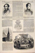 Old Antique Print Portrait Bettinck Smith Gibbons Westminster Raines 1846 19th