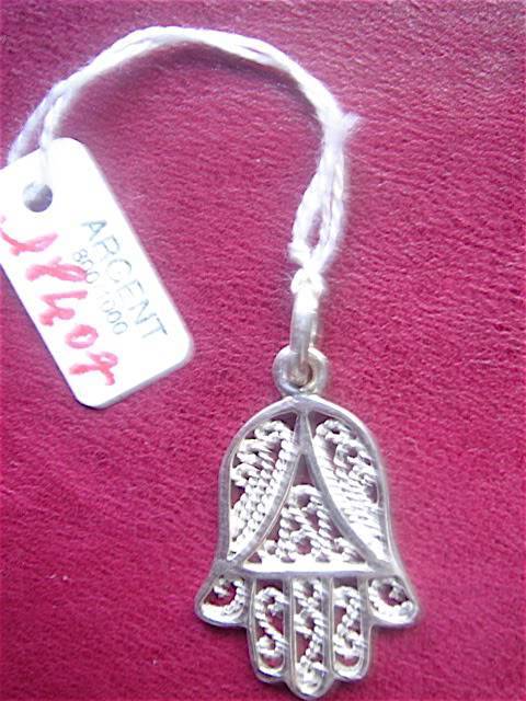 Pendentif Main De Fatima En Argent 925 Vintage - Nécessaire Porte-Bonheur - Neuf Avec Étiquettes