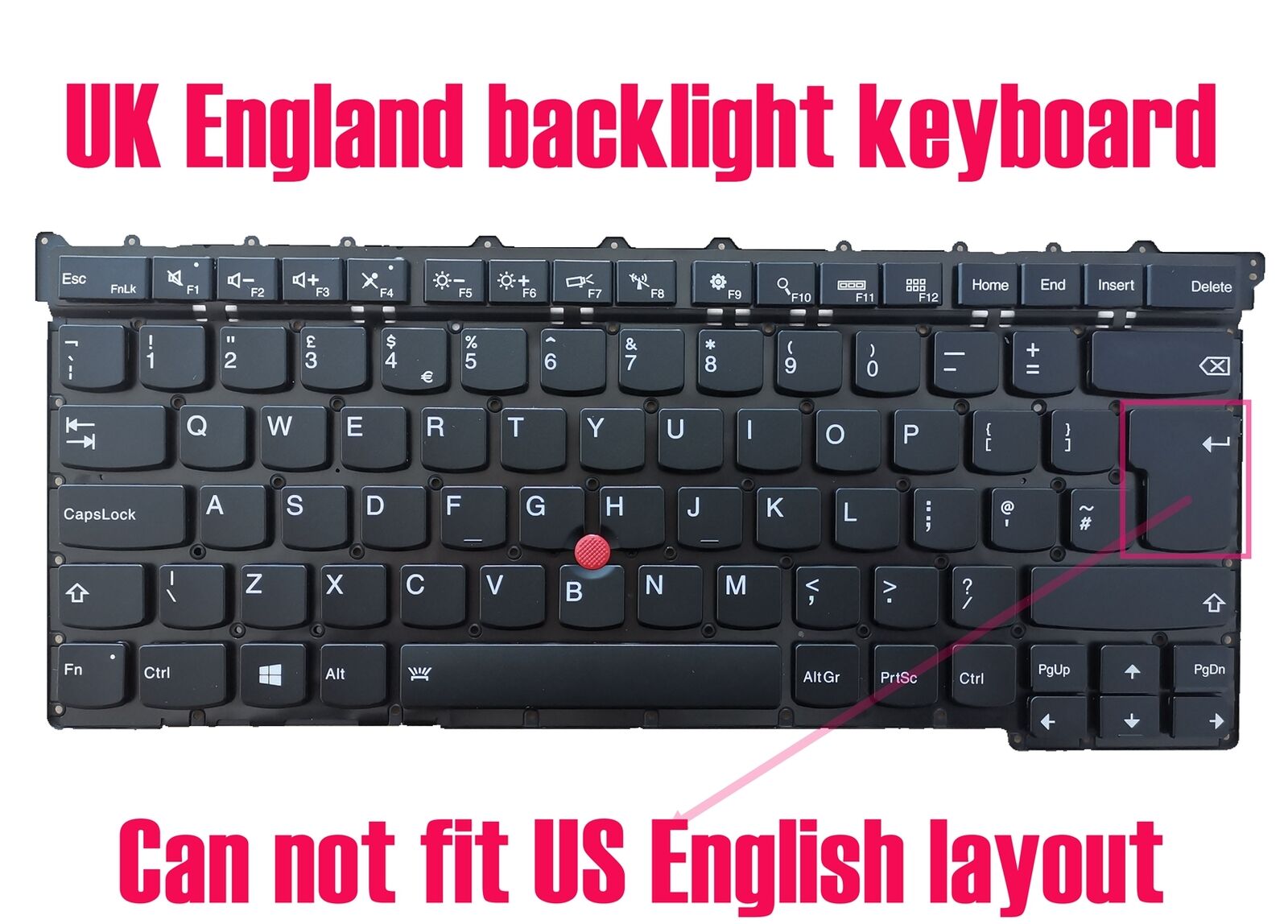UK backlight keyboard for Lenovo ThinkPad X1 Carbon 3rd Gen(Type 20BS/20BT)
