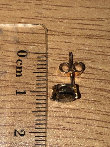 Vintage Mexican Hallmarked 10ct Gold with Solitaire Sapphire Stud Earrings - Picture 12 of 13