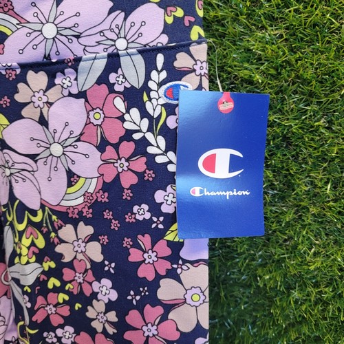 Champion Flash Floral Leggins Pants Girls Size M 10/12 - Picture 5 of 17