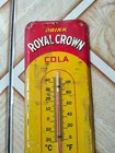 Vintage Glass Thermometer ROYAL CROWN COLA No porcelain 40'S-50'S era (model B)