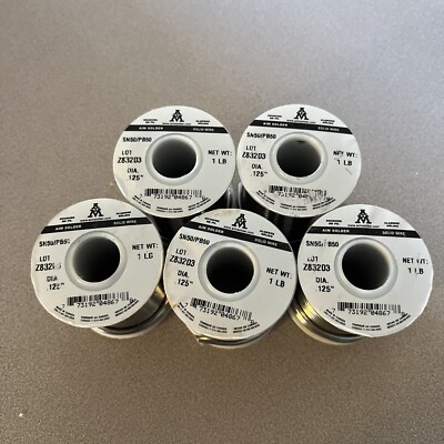 50/50 Aim SG Premium Solder #1 Rolls  (5 Roll Pack)