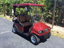 2008 Club car red custom Precedent 2 Passenger seat Golf Cart 48v Cabana fast 