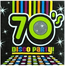 70's Decades Disco Retro Dance Theme Party Paper Luncheon Napkins DISCO PARTY