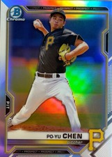2021 Bowman Draft Chrome Refractor Parallel #BDC-151 Po-Yu Chen Pirates Prospect