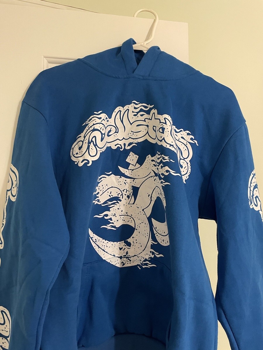 Hellstar Studios Blue Hooded Sweatshirt Blue - Brand New w/Tags