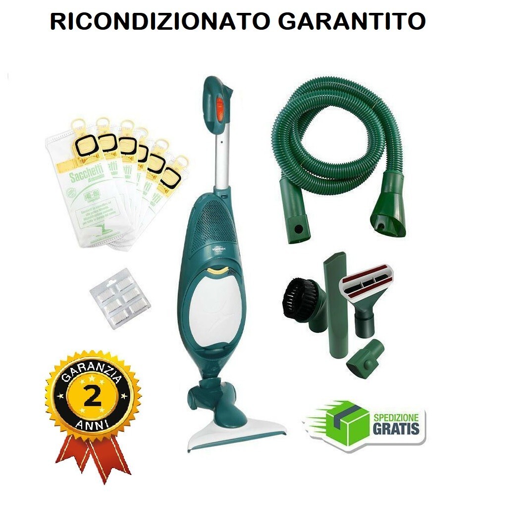 Scocca Folletto Vk 150 Aspirapolvere Folletto VK140 Vorwerk Ricondizionato - Verde - Completo Di Accessori E Garanzia Spazzola Folletto HD 40 - Foto 6