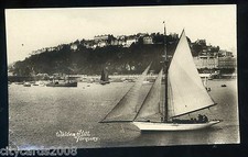 Devon  TORQUAY -  Walden Hill with Good Saling Yacht in foreground RP