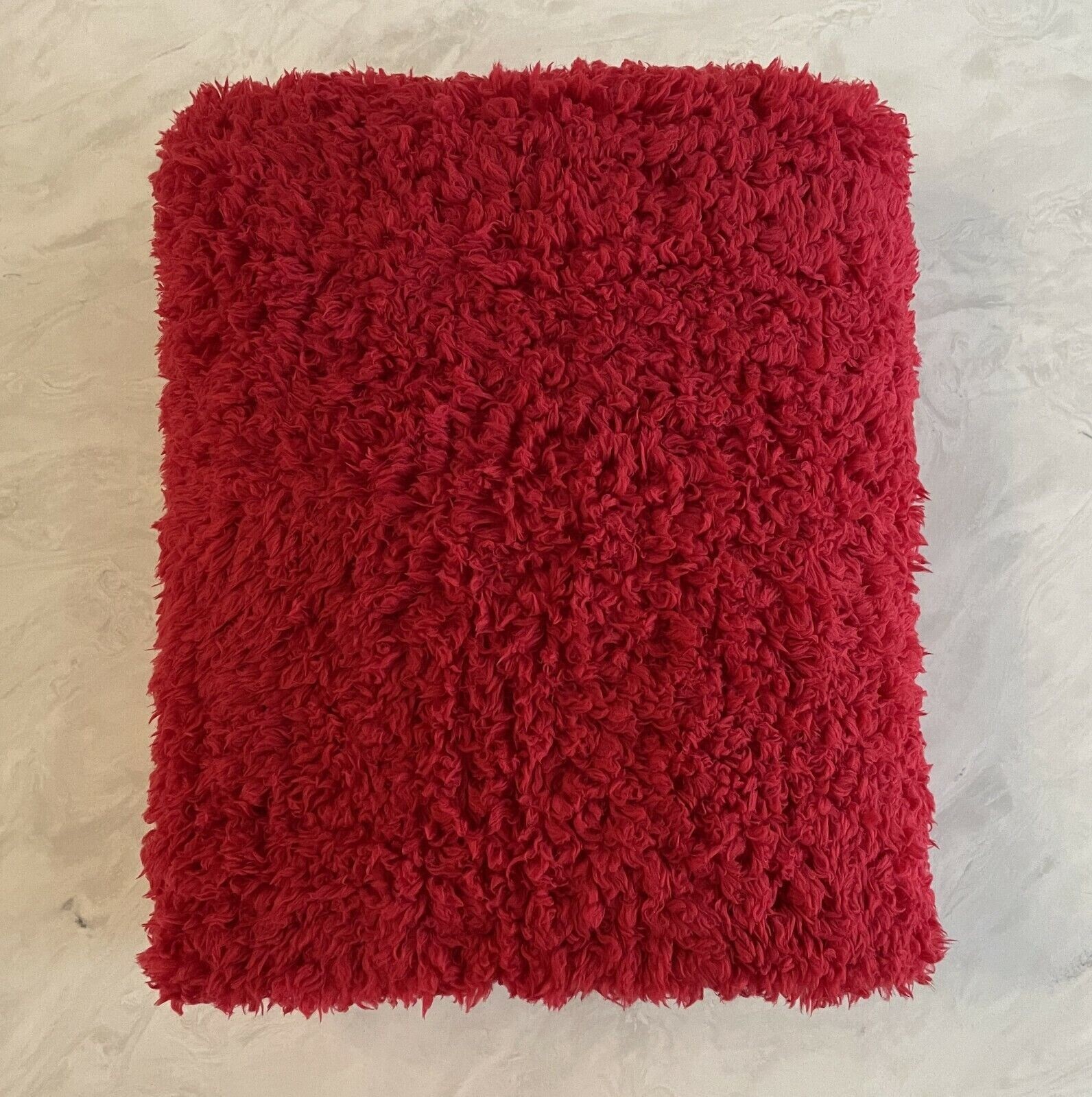 100cm*150cm Luxury Christmas Red Fluffy Fleece Throw Long Fur Blanket Sofa Bed eBay