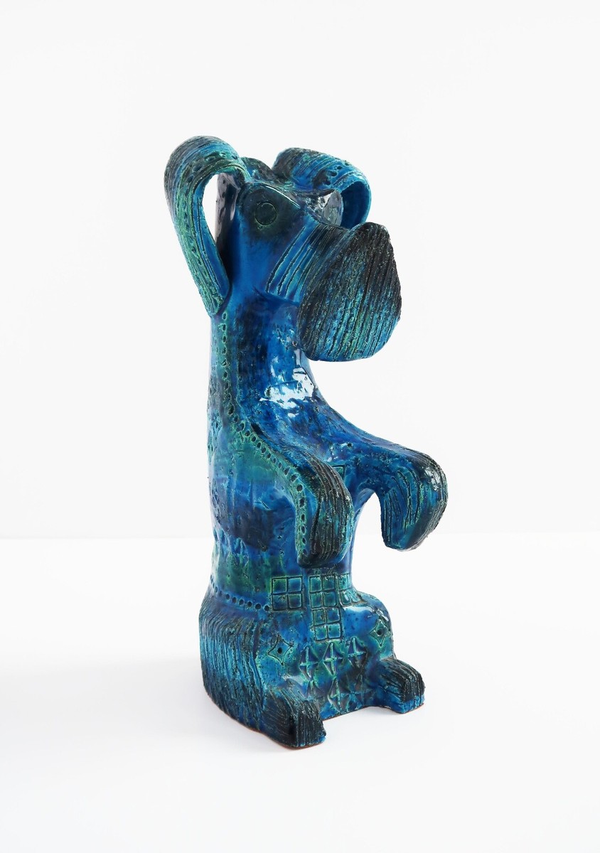 【FLAVIA/ダックスフント】リミニブルー オブジェ ITALY Flavia Bitossi Rimini Blue Dog Objects Italy Used From JP