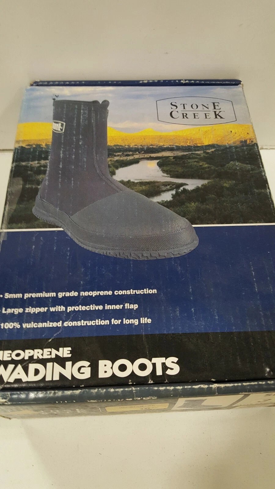 STONE CREEK FishGear Neoprene Fishing Wading Boots Black Size 3
