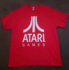 Image of ATARI GAMES T-SHIRT RED RETRO TEE GILDAN HEAVY COTTON MENS XL NEW WITHOUT TAGS