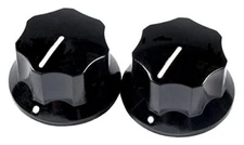 Genuine Fender Pure Vintage 1965 Jaguar/Mustang Guitar Skirted Knobs - Set of 2