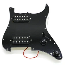 Guitar Loaded HH Humbucker Pickguard for ST Stratocaster Strat Parts Black