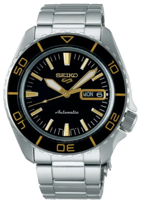 Seiko 5 Sports SKX SRPK99K1 Men's Watch Auto Black Dial Stainless 42.5mm Date