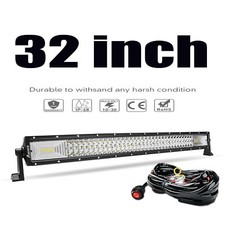 Tri-row 32inch 180w Roof Led Light Bar Spot Flood Truck Offroad