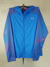 NWT Puma Jacket Men Size 2X Run Full Zip Training Blue Casual Athletic Outerwear