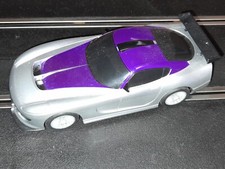 Scalextric Team GT In Silver & Purple In Very Good Condition With Magnatraction