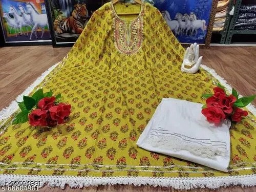 Beautiful Indian Designer Rayon KAFTAN WITH PANT - Picture 4 of 4