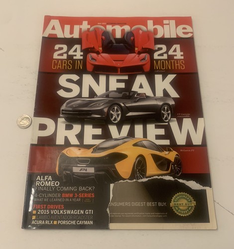 Automobile Magazine May 2013 Ripped Cover 122 Pages Corvette Ferrari McLaren - Picture 2 of 6