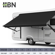 HBN RV Awning Fabric 12-20 Feet Width Camper Vinyl Awning Replacement Shade