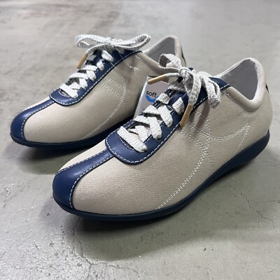 NEW SoftWalk Health Glide Tan Canvas Womens Size 8.5 Walking Toning Rocker Shoes
