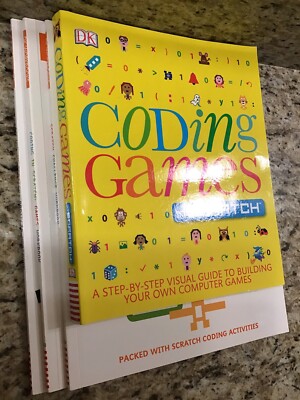 4 DK Computer Coding Scratch Games Programming Workbooks Kids Stem Books Lot