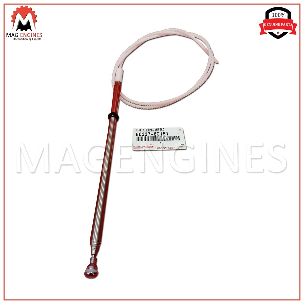 86337-60151 GENUINE OEM ROD & PIPE, SEALED W/CABLE
