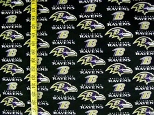 NFL BALTIMORE RAVENS  100% COTTON FABRIC  FAT QUARTER   18X28 INCHES