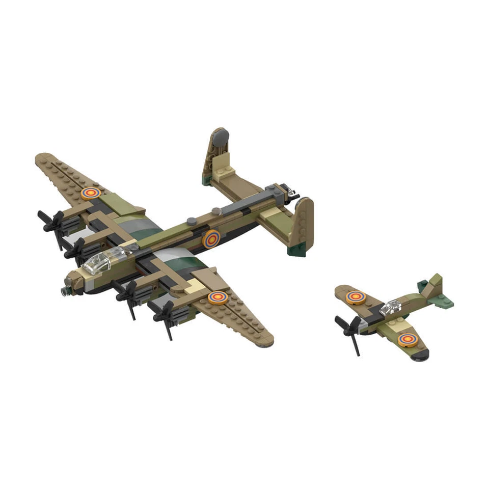 ZITIANYOUBUILD MOC-48107 Avro Lancaster + Supermarine Spitfire 306 Pieces - Image 2 of 2