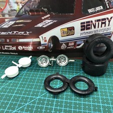 WELD Draglite Drag Race Wheels W Goodyear Slicks RVL MGM 1:24 LBR Model Parts