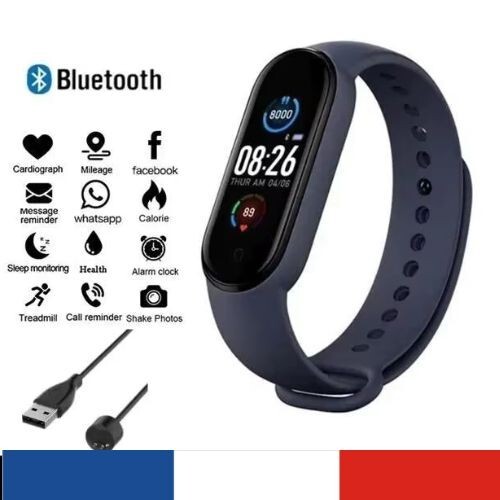 Montre intelligente numérique pour hommes et femmes, tracker de fitness Bluetoot - Photo 5 sur 18