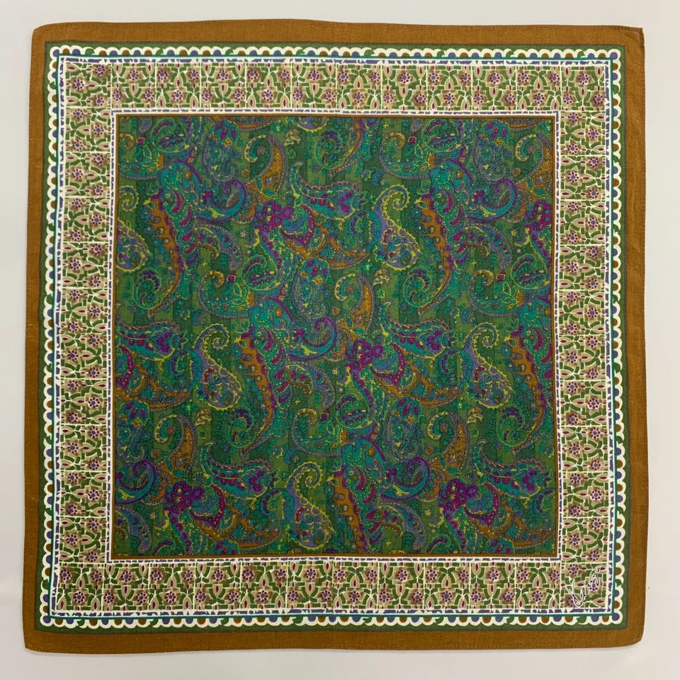 Pañuelo vintage Kenzo floral de cachemira pañuelo pañuelo cuadrado de bolsillo envolvente Foto 2 de 4