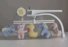 Vintage Bantam Collection Inc 60100 Gingham Assorted Animal Musical Mobile