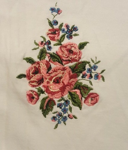 Tunica donna vintage capacity knits ricamata floreale manica lunga taglia large - Foto 2 di 5