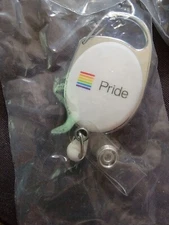 Pride Rainbow badge retractor/reel, LGBTQ, ID