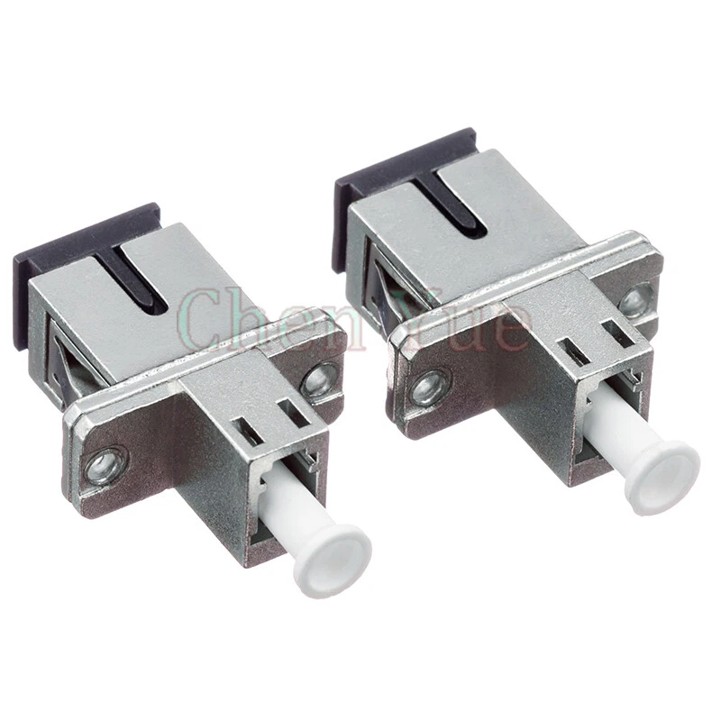 2pcs SC UPC - LC UPC Fiber Optical Hybrid Adapter SM Single Mode Simplex Adapter - Image 2 of 4