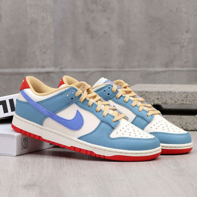 Nike Dunk Low PRM Shoes Pale Ivory Royal Pulse HJ9112-110 Men's Sizes NEW