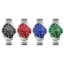 Men's Novelty Irregular Dial Magnifier Date Lumious Hands Quartz Wrist Watch