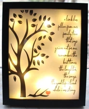 LED Light Up Memorial Shadow Box 9x11 "A Limb Has Fallen" Loss Sympathy Gift