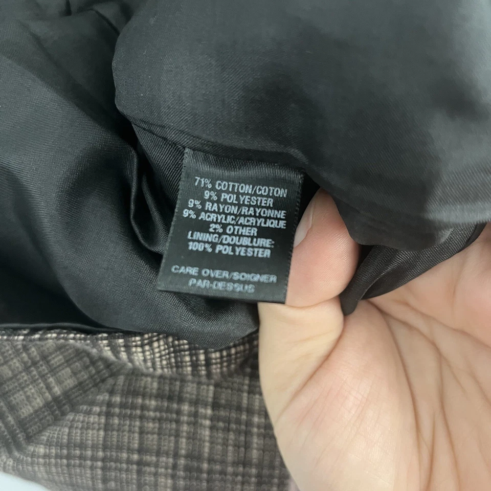 Vestido Cynthia Steffe Marrón Tweed Sin Mangas Volantes Imitación Envolvente Escote Cambio 8 Foto 3 de 4