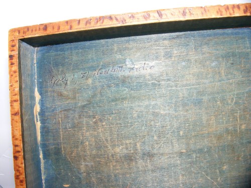** Antique Victorian * Handmade Flemish Style Pyrography Box * Grapes ** - Picture 4 of 8