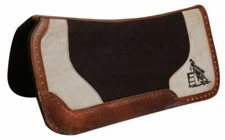 Western Horse Contoured Saddle Pad Heavy Wool Felt w /Barrel Racer 31" X 31" 