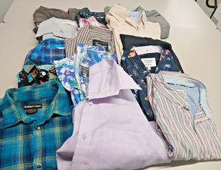 MEN'S SHIRTS BUNDLE x 15 Various Sizes inc NEXT TOPMAN MISH MASH